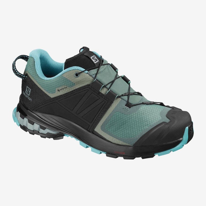 Chaussure Trail Running Salomon Xa Wild Gore-Tex Femme Bleu | 23894-GTIQ