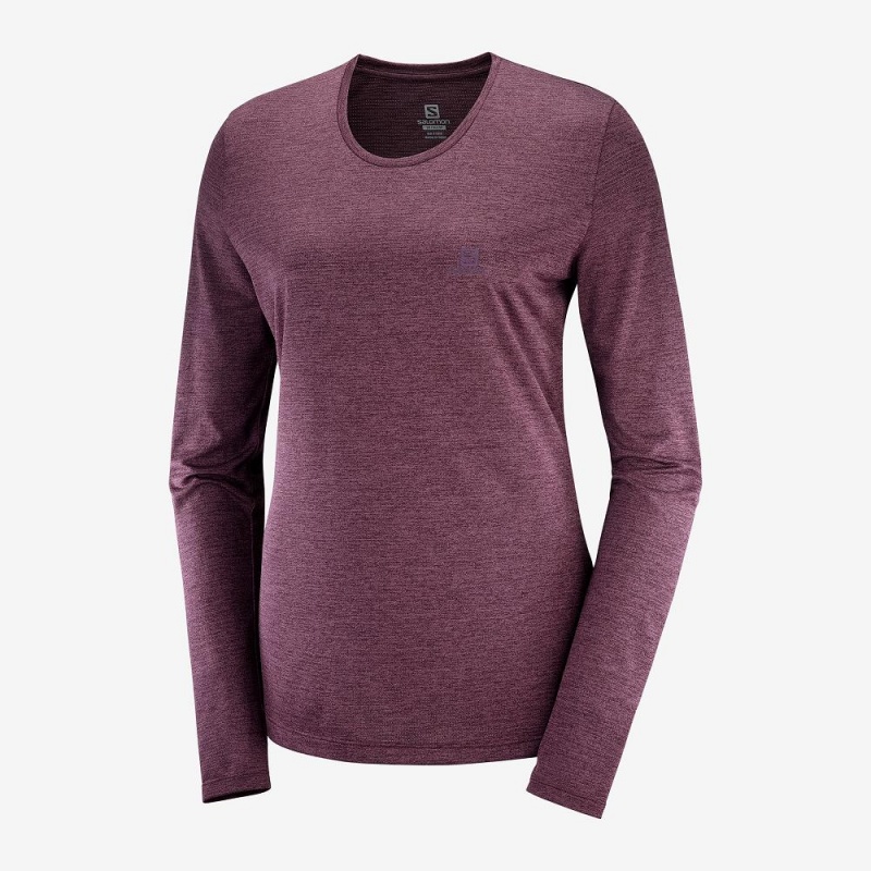 Chemise À Manches Longues Salomon Agile Femme Violette | 57086-QVHG