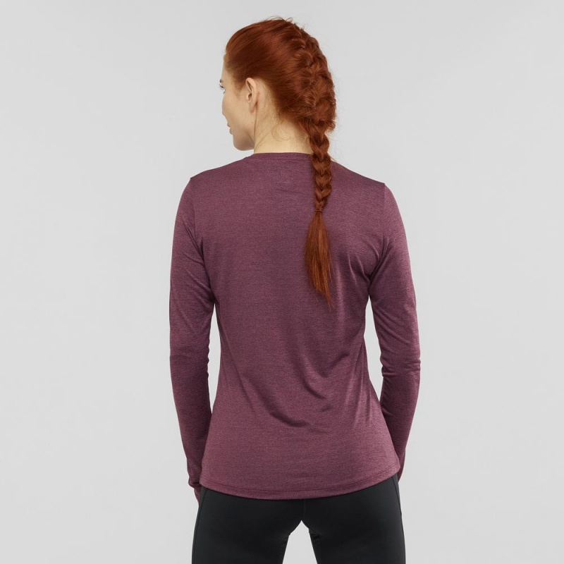 Chemise À Manches Longues Salomon Agile Femme Violette | 57086-QVHG