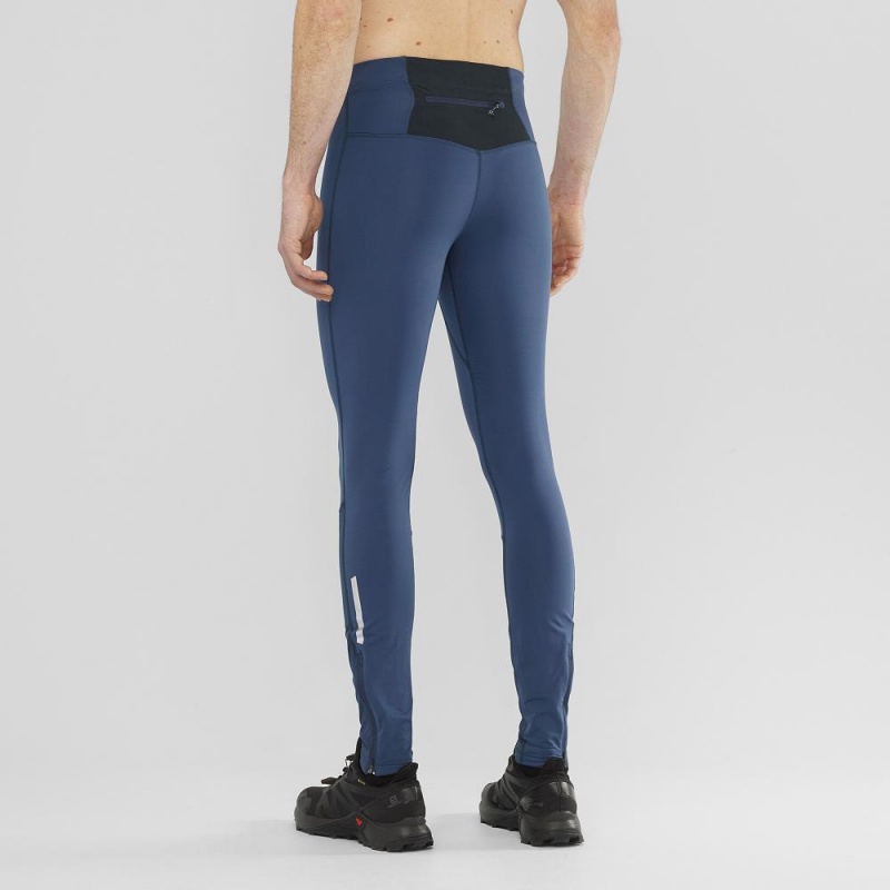 Collant Salomon Agile Warm Tight M Homme Bleu Marine | 69023-NUVI