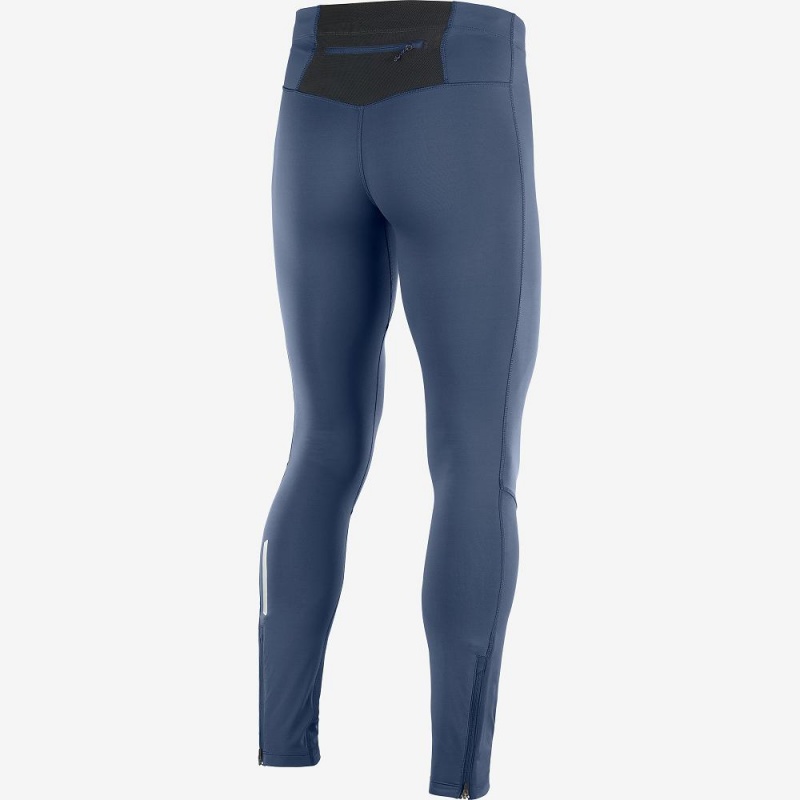 Collant Salomon Agile Warm Tight M Homme Bleu Marine | 69023-NUVI