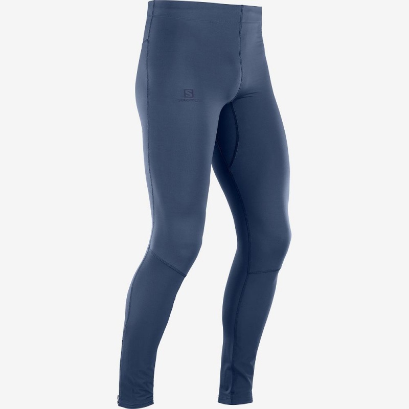 Collant Salomon Agile Warm Tight M Homme Bleu Marine | 69023-NUVI