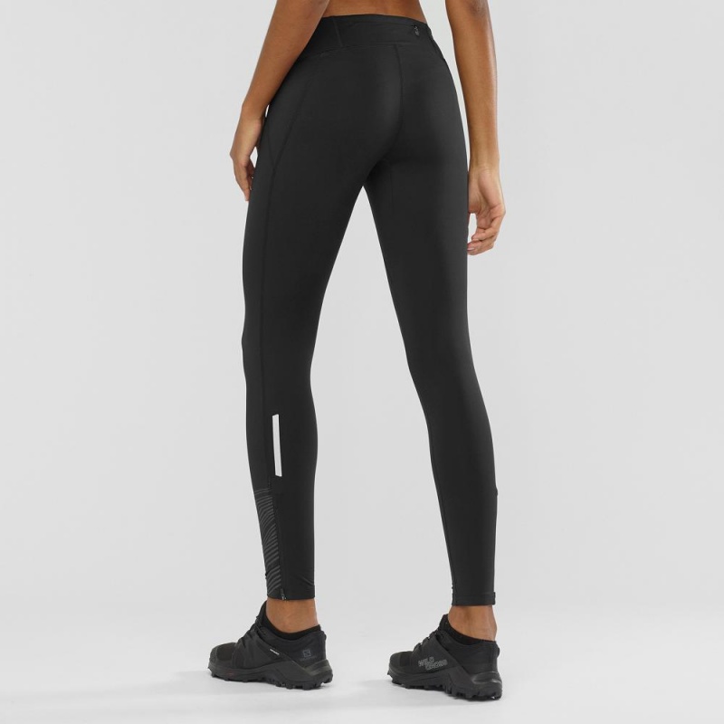 Collant Salomon Agile Warm Tight W Femme Noir | 02875-OPMX