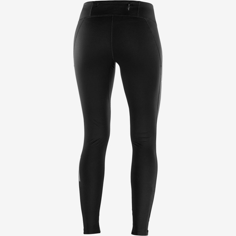 Collant Salomon Agile Warm Tight W Femme Noir | 02875-OPMX