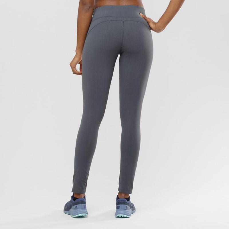 Collant Salomon Comet Warm Tight W Femme Gray | 34852-VQUG