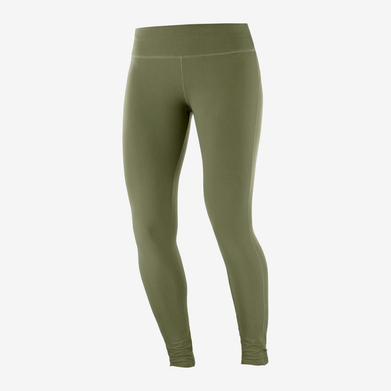 Collant Salomon Comet Warm Tight W Femme Vert | 16857-BTUW