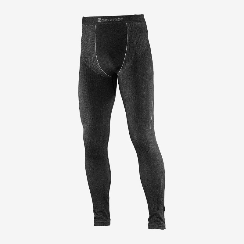 Collant Salomon Primo Warm Tight Seamless M Homme Noir | 76953-TUGJ