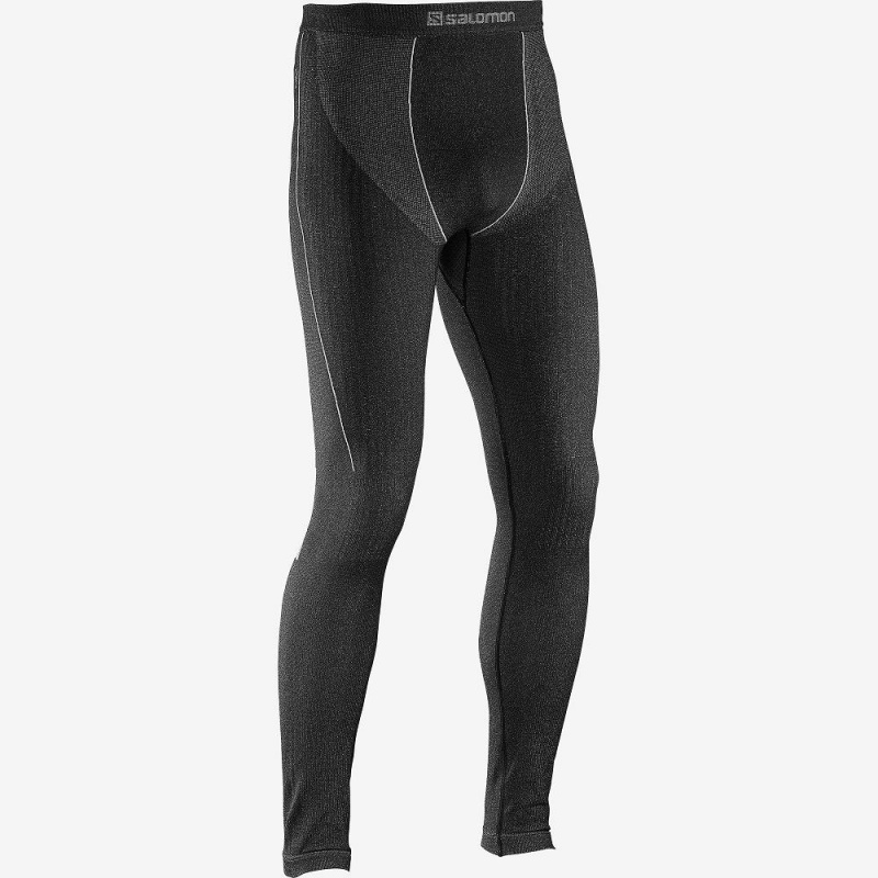 Collant Salomon Primo Warm Tight Seamless M Homme Noir | 76953-TUGJ