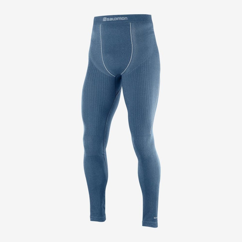 Collant Salomon Primo Warm Tight Seamless M Homme Bleu Marine | 76091-BWDI