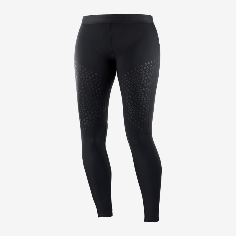 Collant Salomon Support Tight W Femme Noir | 71490-XNQH