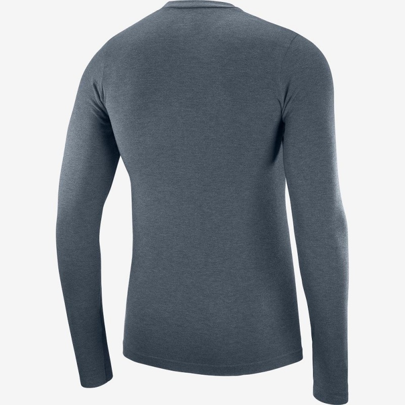 Hauts Salomon Outline Seamless Crew M Homme Gray | 81507-XGJK