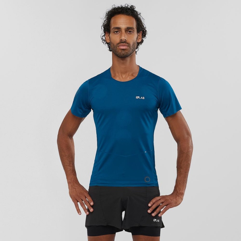 Hauts Salomon S Lab Nso Tee M Homme Bleu | 12953-IZGP