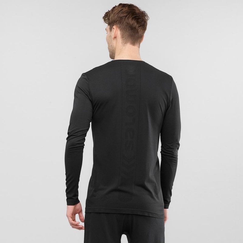 Hauts Salomon Sense Ls Tee M Homme Noir | 24386-SGFE