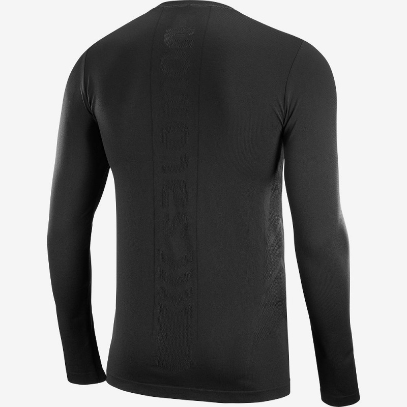 Hauts Salomon Sense Ls Tee M Homme Noir | 24386-SGFE