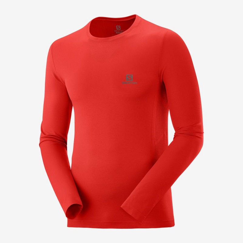 Hauts Salomon Sense Ls Tee M Homme Rouge | 89634-NBWE