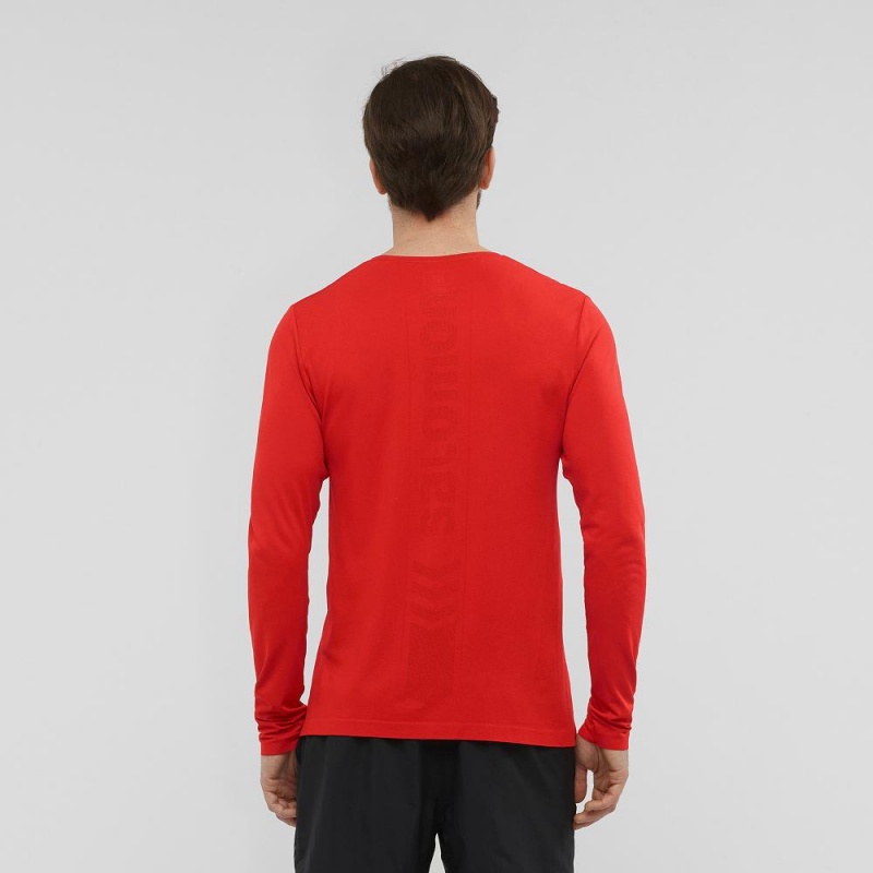 Hauts Salomon Sense Ls Tee M Homme Rouge | 89634-NBWE