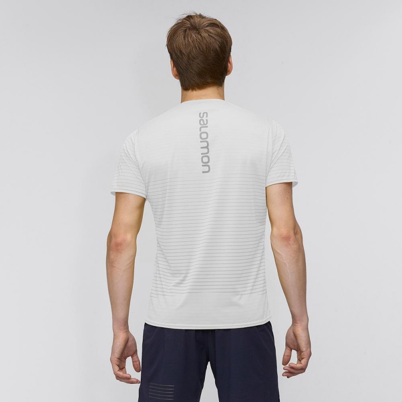 Hauts Salomon Sense Tee M Homme Blanche | 01372-QJKY