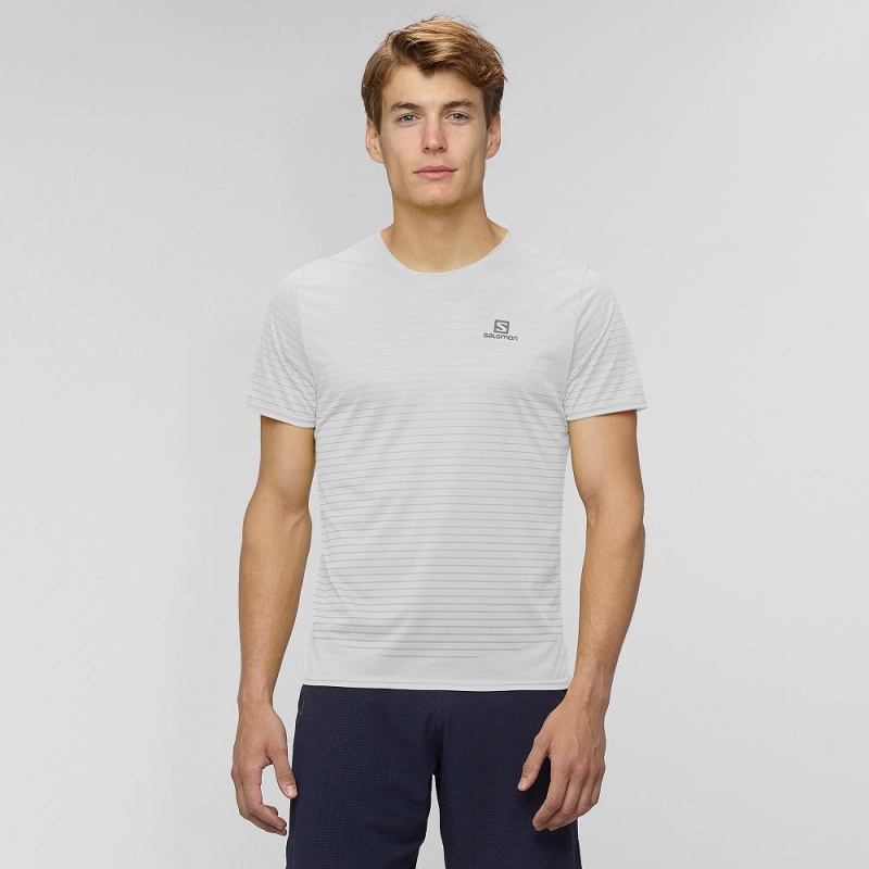 Hauts Salomon Sense Tee M Homme Blanche | 01372-QJKY