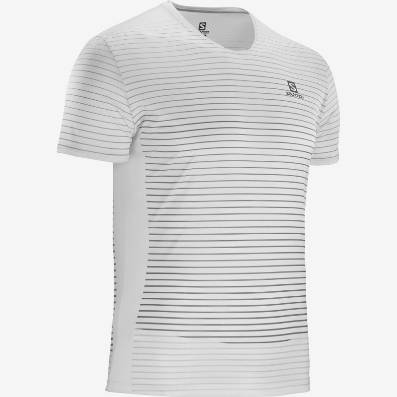 Hauts Salomon Sense Tee M Homme Blanche | 85723-LIDF