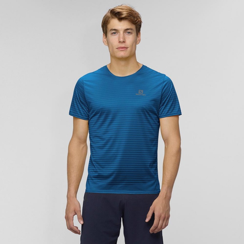 Hauts Salomon Sense Tee M Homme Bleu | 12875-LXFG