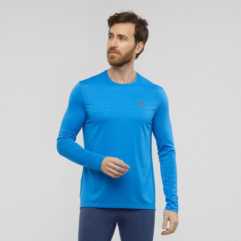 Hauts Salomon Xa Ls Tee M Homme Bleu | 83071-EVIM