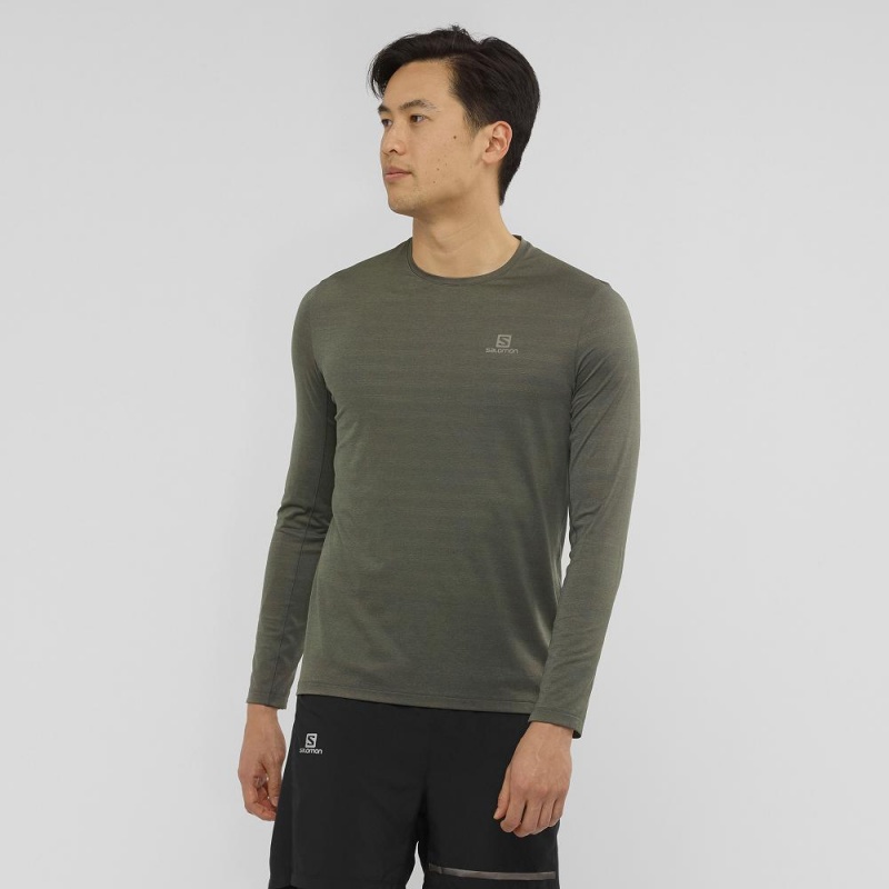 Hauts Salomon Xa Ls Tee M Homme Vert | 63874-GKYL