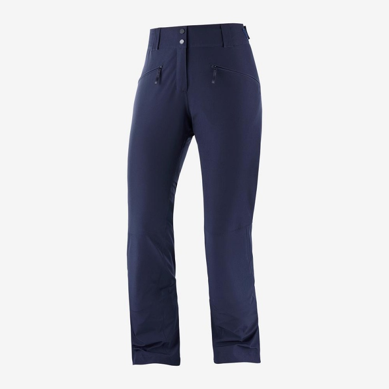 Pantalon Salomon Edge Femme Bleu Marine | 79634-AIZB