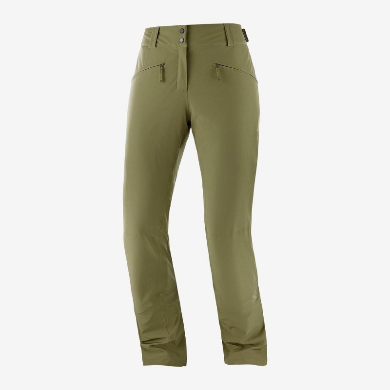 Pantalon Salomon Edge Femme Vert | 82913-OTLN