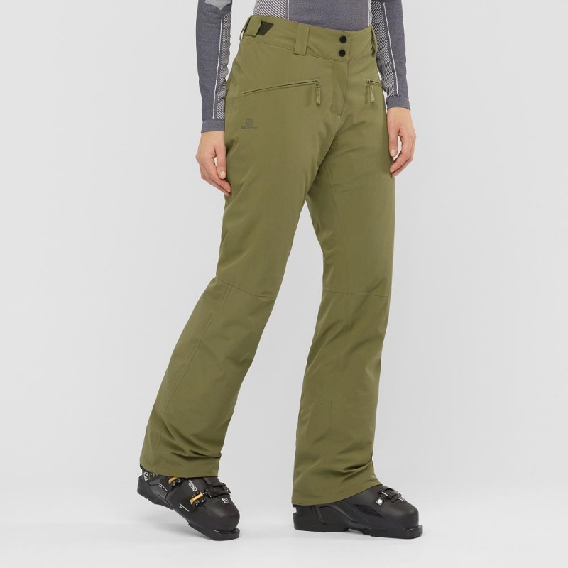 Pantalon Salomon Edge Femme Vert | 82913-OTLN