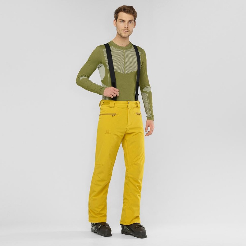 Pantalon Salomon Edge Homme Jaune | 41903-KMHB