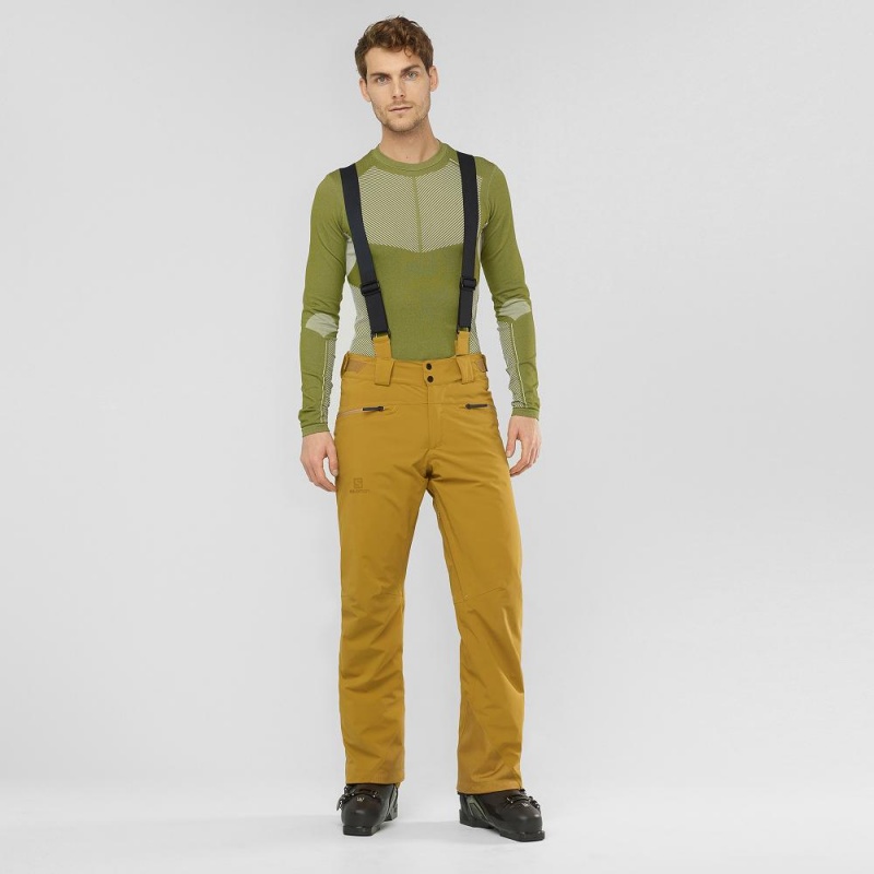 Pantalon Salomon Force Homme Jaune | 79453-UQBV