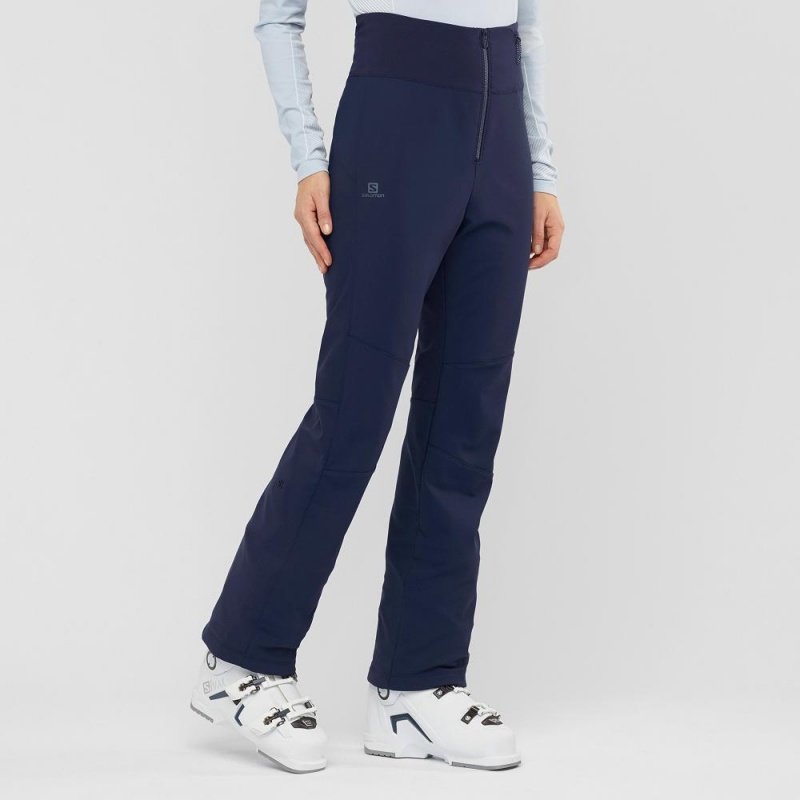 Pantalon Salomon Reason W Femme Bleu Marine | 76042-TIMN