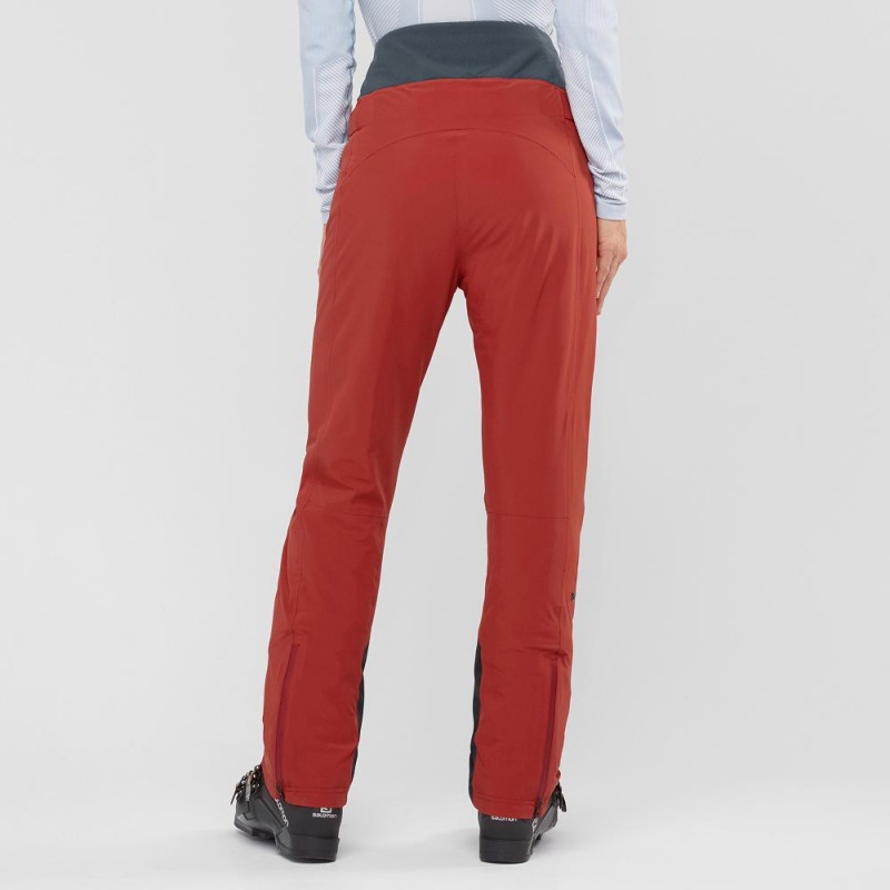 Pantalon Salomon Warm Ambition W Femme Rouge | 28407-ZBTO