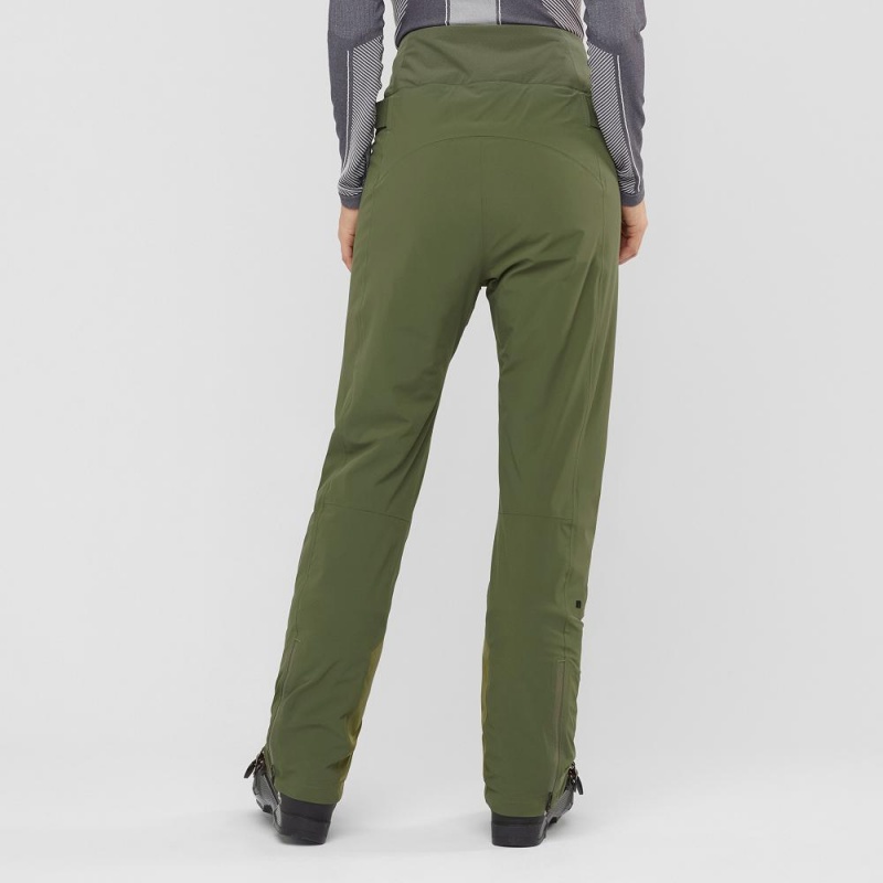 Pantalon Salomon Warm Ambition W Femme Vert | 26493-IZFB