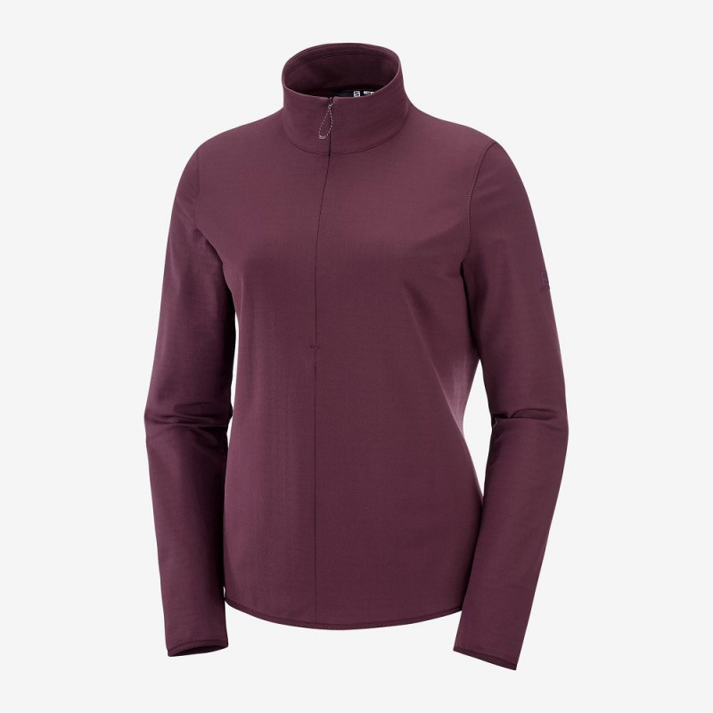 Pulls De Golf Salomon Essential Lightwarm Femme Violette | 37092-KXBE