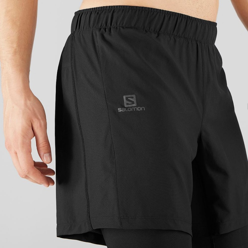 Short Salomon Xa Twinskin Homme Noir | 15487-CAQJ