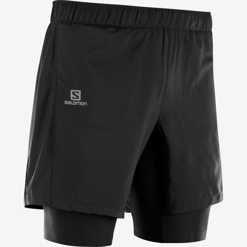 Short Salomon Xa Twinskin Homme Noir | 15487-CAQJ