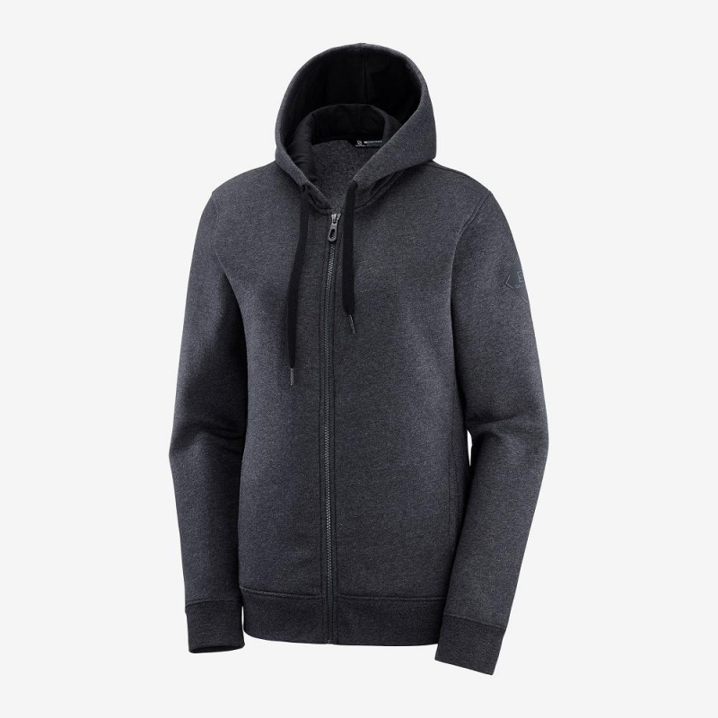 Sweat a Capuche Salomon Essential Warm Femme Noir | 30716-SFWR