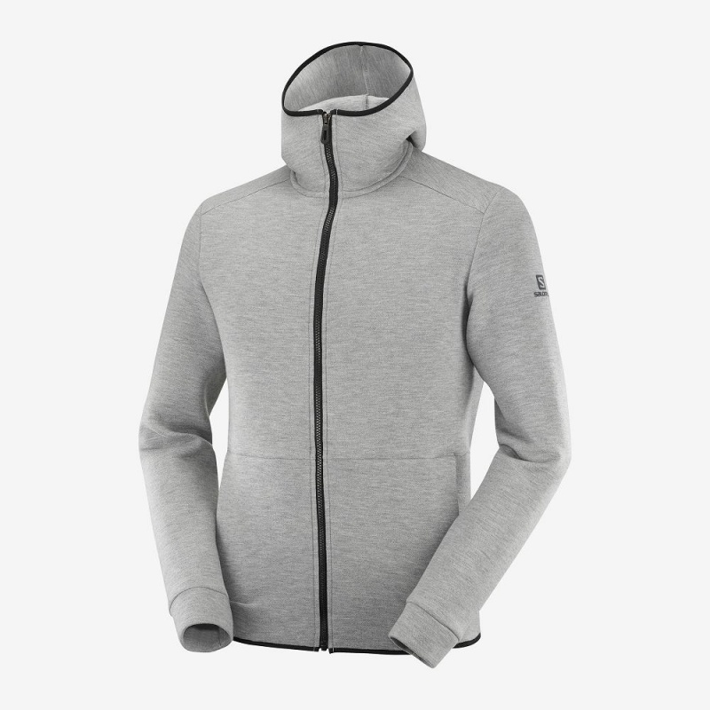 Sweat a Capuche Salomon Essential Warm Homme Gray | 17564-NOLF