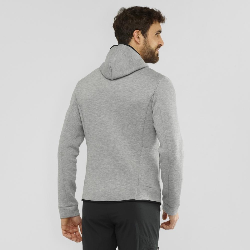 Sweat a Capuche Salomon Essential Warm Homme Gray | 17564-NOLF