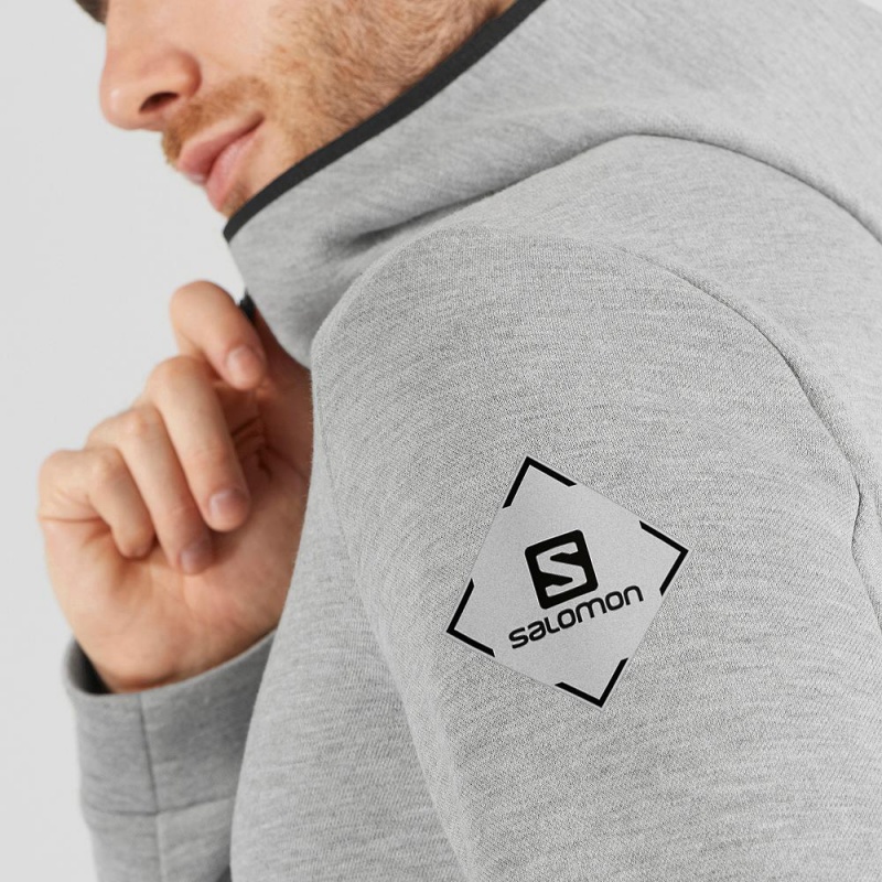 Sweat a Capuche Salomon Essential Warm Homme Gray | 17564-NOLF