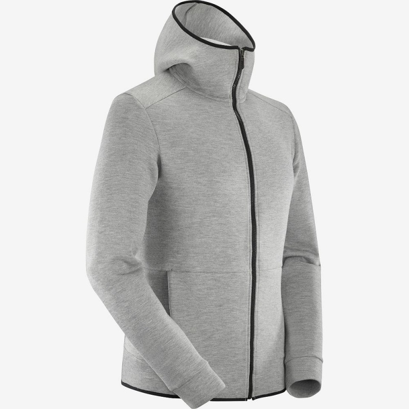 Sweat a Capuche Salomon Essential Warm Homme Gray | 17564-NOLF