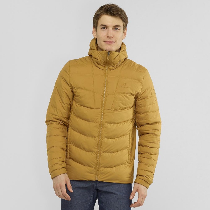 Sweat a Capuche Salomon Essential Xwarm Insulated Homme Jaune | 59106-DUOC