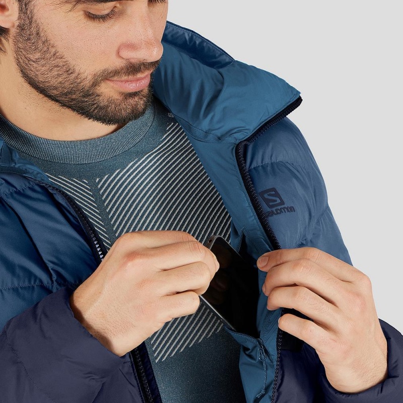 Sweat a Capuche Salomon Essential Xwarm Insulated Homme Bleu Marine | 68405-PSTZ