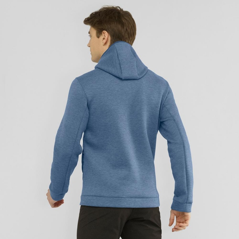 Sweat a Capuche Salomon Essential Xwarm Hybride Homme Bleu Marine | 28309-SHTB