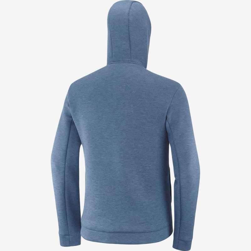 Sweat a Capuche Salomon Essential Xwarm Hybride Homme Bleu Marine | 28309-SHTB