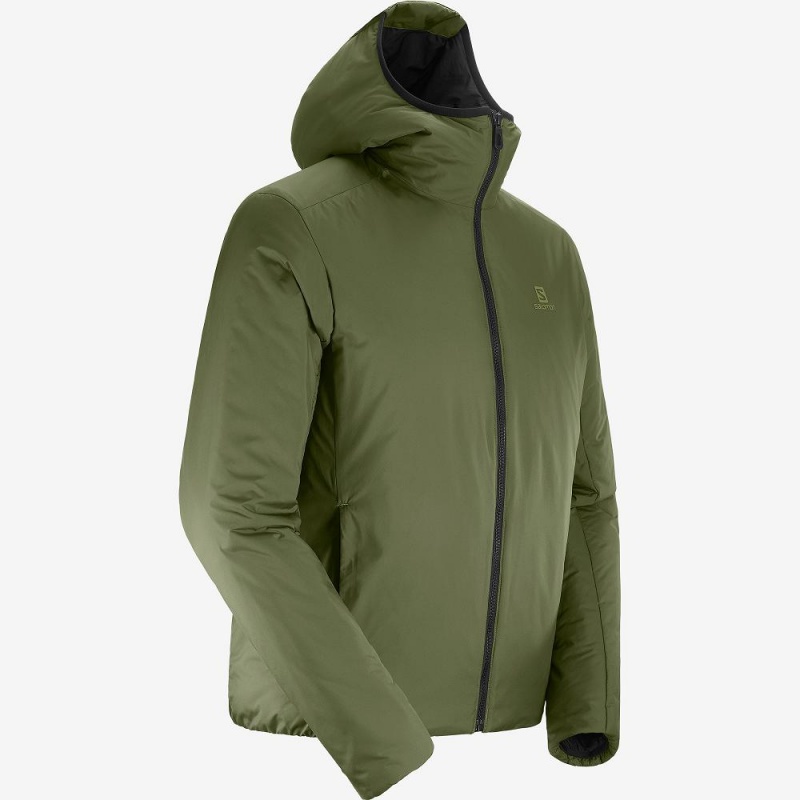 Sweat a Capuche Salomon Outrack Insulated Homme Vert | 60439-IZSE