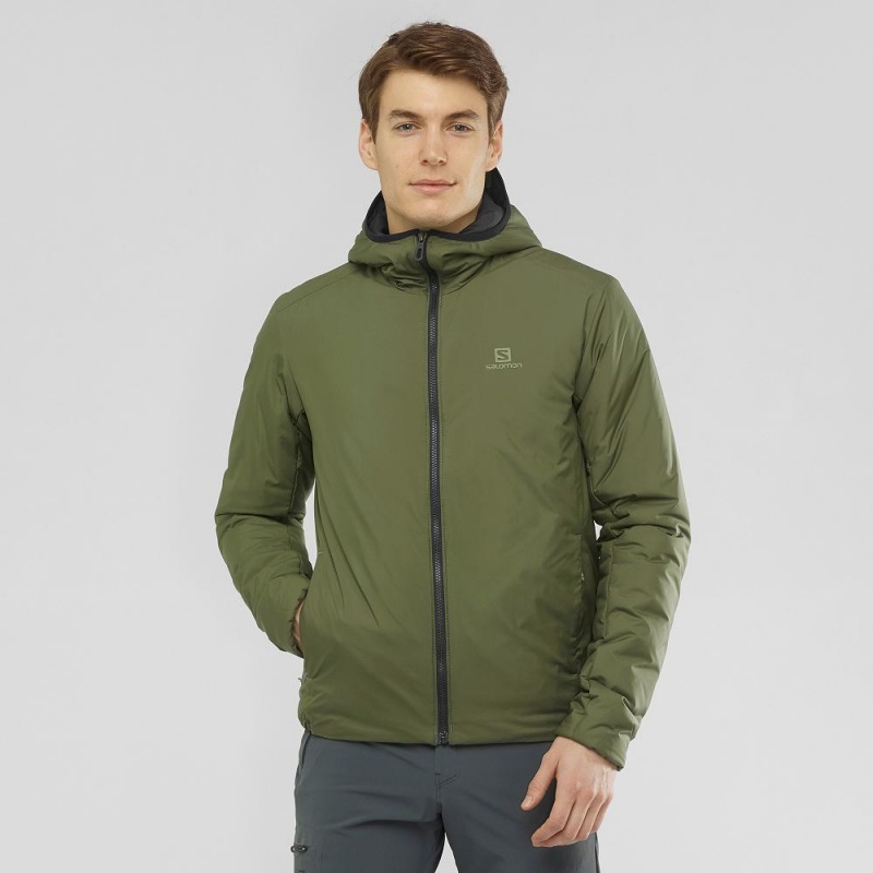 Sweat a Capuche Salomon Outrack Insulated Homme Vert | 60439-IZSE