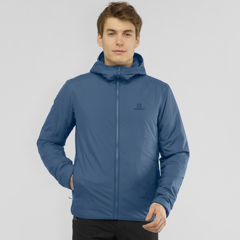 Sweat a Capuche Salomon Outrack Insulated Homme Bleu Marine | 60418-TFKC