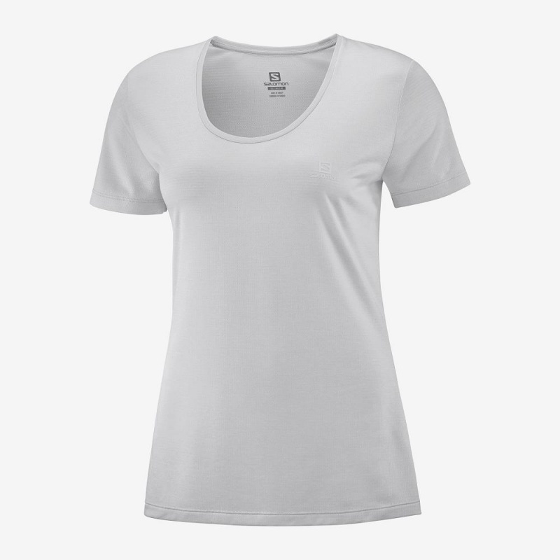 T Shirts Salomon Agile Femme Blanche | 47609-JVRG